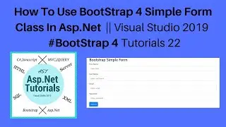 How to use bootstrap 4 simple form class in asp.net || visual studio 2019 