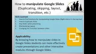 How to manipulate Google Slides (move slides, hide slides, add transitions, etc.)
