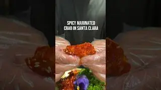 Spicy marinated raw crab in Santa Clara #koreanfood #spicymarinatedrawcrab