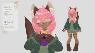 【 Live2D Showcase - Furry Vtuber model 】 Dandelion Hyena 🌸