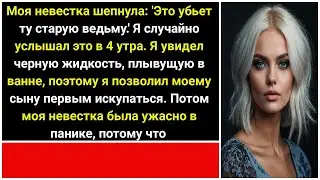 Моя невестка шепнула: "Это убьет ту старую ведьму". Я подозревал, она в панике, когда мой сын...