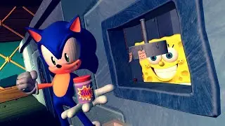 Sonic The Hedgehog Meets SpongeBob