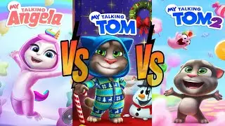 My Talking Angela VS My Talking Tom Vs My talking Tom 2 | Talking Angela Vs Hank Vs Tom |