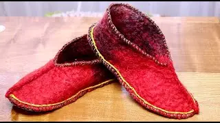 Теплые тапочки из старого пледа своими руками - Посмотрите какая красота