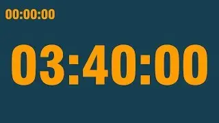 3 hour 40 minute timer (with end alarm, time elapsed and progress bar)