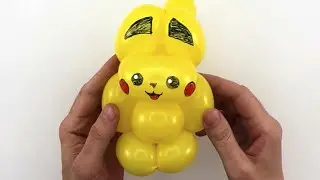 How to make one balloon Pikachu. Twisting tutorial.
