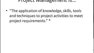 Basics of Project Management