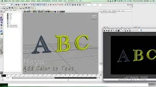 Maya Adding Color to 3D Text