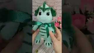 Обзор дракончик 25 см мягкая игрушка Амигуруми ручной работы. #дракон
