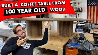Building a Massive Coffee Table from 100-Year-Old Barn Wood: A Rustic Masterpiece of Woodworking