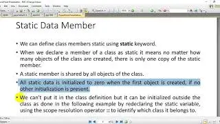 8-Static Data Members and Member Functions in OOP with C++