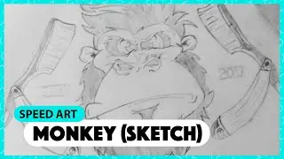 Speed Art | Sketch logo Monkey (PARTE 1)