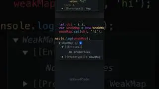 Map vs WeakMap #javascript #nodejs #shorts