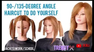🆕TRENDY 135° HAIRCUT✨EASY TO ACHIEVE✂️Coupe de cheveux en couches💈Corte de Pelo en Capas