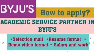 ACADEMIC SERVICE PARTNER IN BYJUS | ACADEMIC SPECIALIST