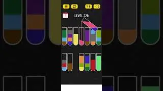 Water sort puzzle level 229 #walkthrough #watersortpuzzlegame #watersortpuzzle