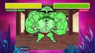 Master Udon Vs Sandy! Spongebob Squarepants Episode #17