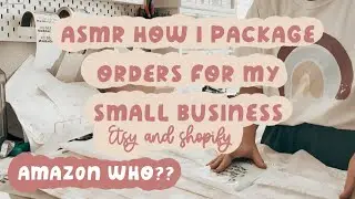ASMR How I package orders for my small business! Etsy, shopify, amazon favorites.
