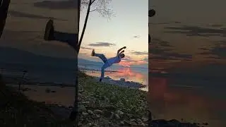 sunset 🌅#acrobatics #flips #sports #parkour #shorts