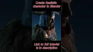 Viking Shaman Blender character modeling sculpting texturing tutorial
