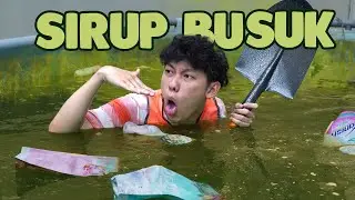 KOLAM SIRUP BASI!! BANYAK NYAMUK LUMUT!! BERSIHIN PAKAI SKINCARE!!
