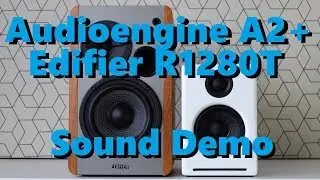 Audioengine A2+ vs Edifier R1280T  ||  Sound Demo w/ Bass Test