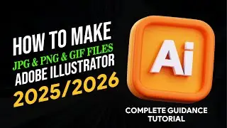 How to Save an Image in JPG/JPEG/PNG in Adobe Illustrator 2026 | Export Settings Tip & Trick |