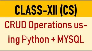 CRUD operation using python +  mysql (part 1)