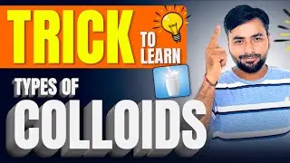Super Trick 🚀 to Learn Types of Colloids 🔥 #science