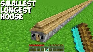 How to BUILD MOST LONGEST and SMALLEST HOUSE in Minecraft ? What INSIDE SMALL HOUSE ?