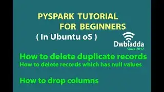 How to delete duplicate records from dataframe | Pyspark tutorial