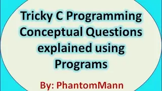 C Programming Tricky Interview Questions | Input Output Mistakes and Useful Concepts 3