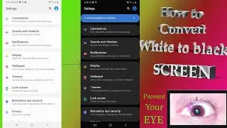How to change White Screen to Black Screen on Android | convert white to Black screen on mobile|