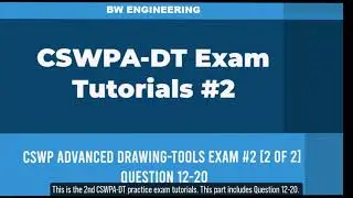 CSWPA-DT(Drawing Tools) Exam Practice #2 | Part-II (8 Question out of 20) | Solidworks Certificate