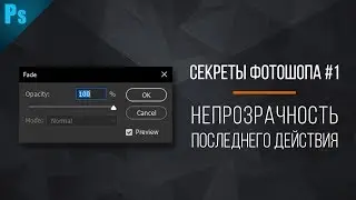 Непрозрачность последнего действия (Fade) - Секреты и Уроки Фотошопа #1