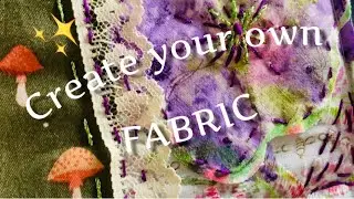 Create your own fabric mixedmedia art prompts with @AuntBecsCreations process video