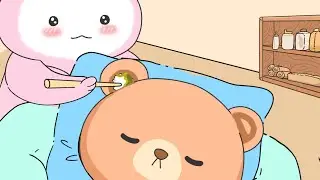 Bear's Ear Cleaning & Ear Massage | ASMR animation