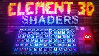 AMAZING ELEMENT 3D MATERIAL OR SHADERS FOR EDITS. AFTER EFFECTS TUTORIAL