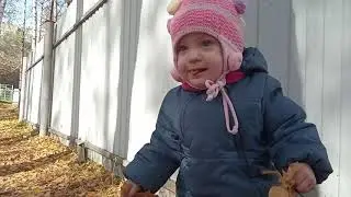 Моя первая осень, и игра на пеньке.