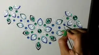 Jewelry rendering - The Oriental Peacock Necklace