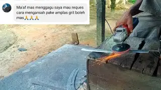 Cara Mengasah Golok menggunakan mesin grinda