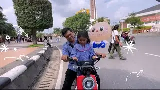 KELILING SIMPANG LIMA NAIK SEPEDA LISTRIK WITH KELA⁉️ Ceka Family