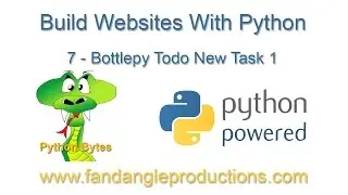 Python Web Frameworks: 7 Bottle Todo newtask 1