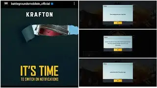 It's Time To Switch On Notification Bgmi || Server Authentication Error || Server Is Not Online Yet