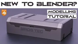 Blender BEGINNER Modeling Tutorial - Hard Surface