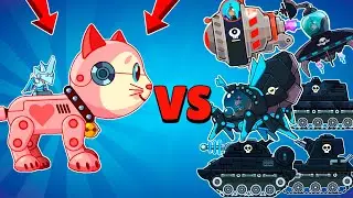 NEW LEGENDARY TANK KITTY VS ALL BOSSES in Hills of Steel! Tank Boss Battle