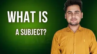 What is a subject? | English Grammar | Tenses | #Younaswattoo