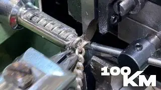 How do they make 100 km long chains in 24 hours?