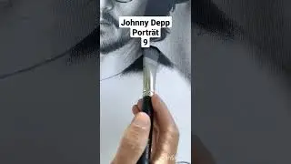 🎨 Teil 9 meiner Serie: Das Portrait von Johnny Depp entsteht! 🌟 #johnnydepp #portraitmalerei #maler