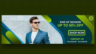 Banner Design in Coreldraw 2021 - Social Media Banner - Youtube Banner